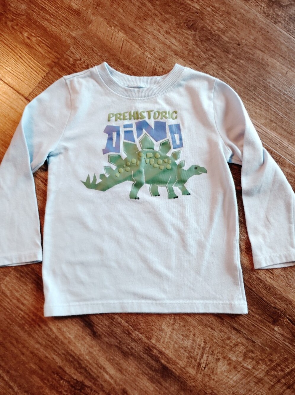 Garanimals Light Blue Long Sleeve Tee with Green Dino Graphic